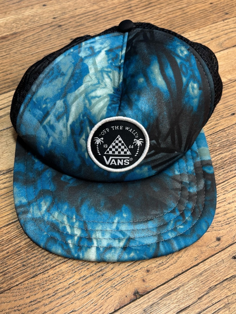 Vans Kids Blue Tie-Dye Mesh Trucker Hat